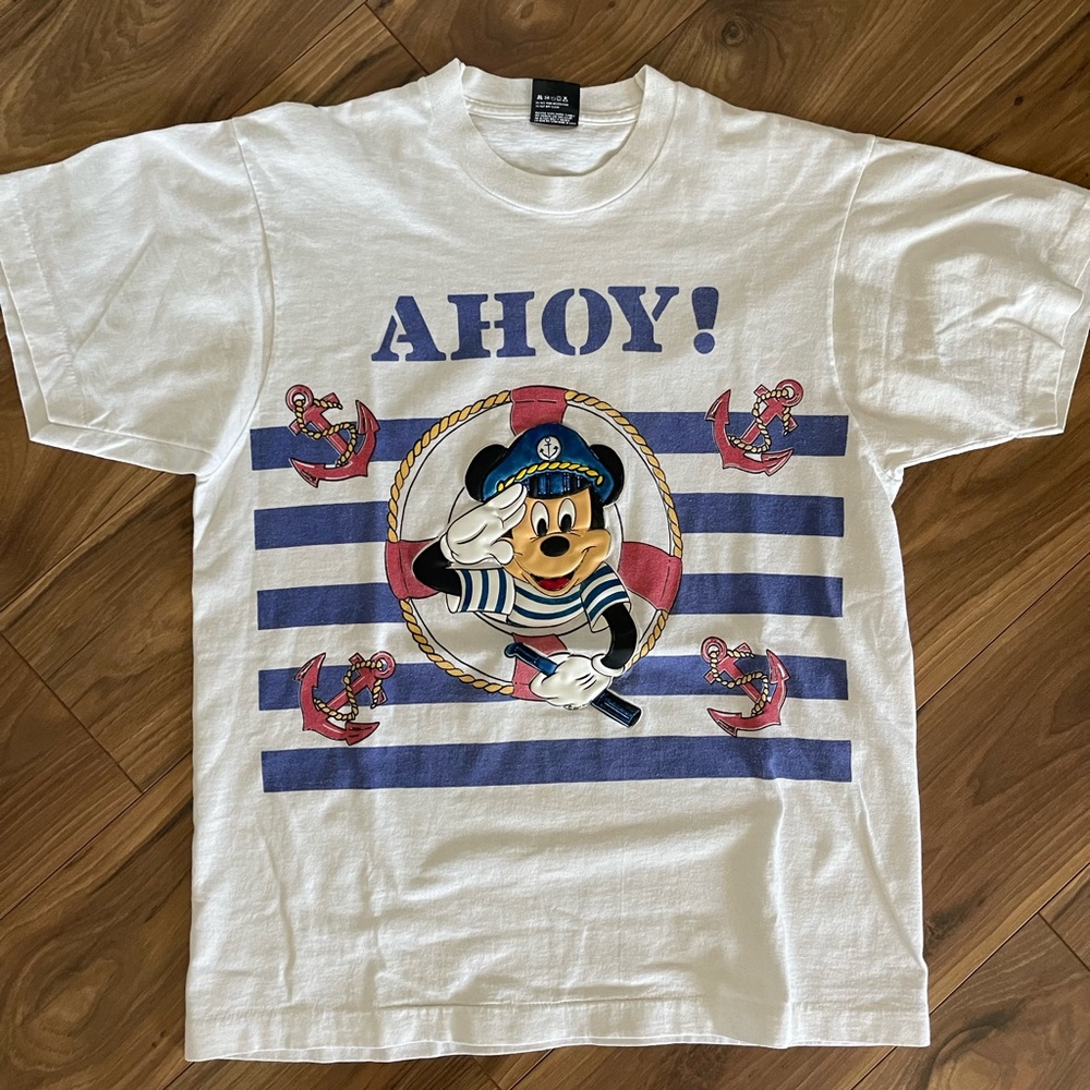 Vintage Disney Mickey Mouse 3D Puff face shirt